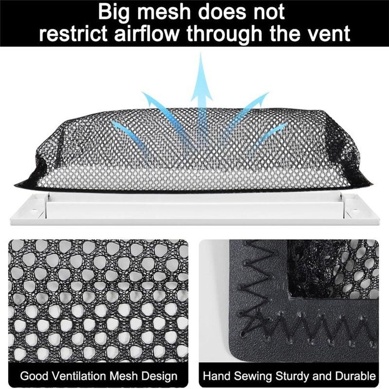 A20F-Floor Register Cover Trap, 6Pcs 4 Inch X10 Inch Air Vent Filter Mesh Catcher, Floor Air Vent Screen Mesh Cover