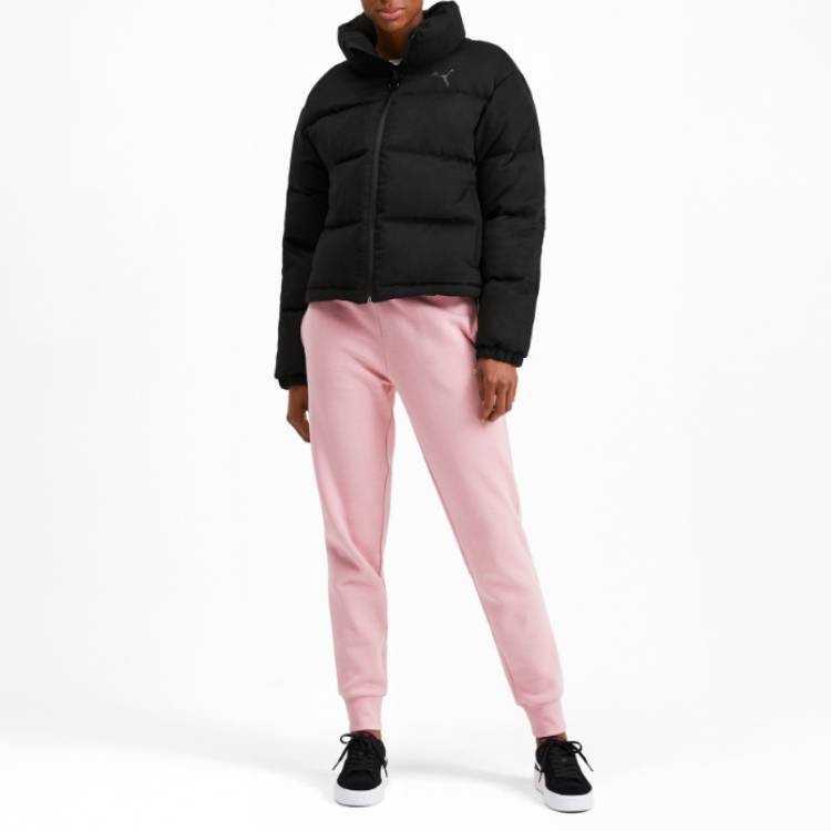 Puma Warm Stand Collar Casual Short Down Jacket Women Outerwear Black 580970-01