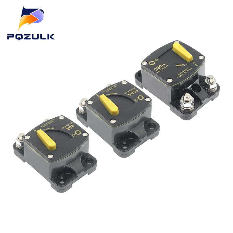 30A 40A 50A 60A 80A 100A 150A 200A 250A 300A Circuit Breaker Car Boat Auto Manual Reset Waterproof 12V-48V