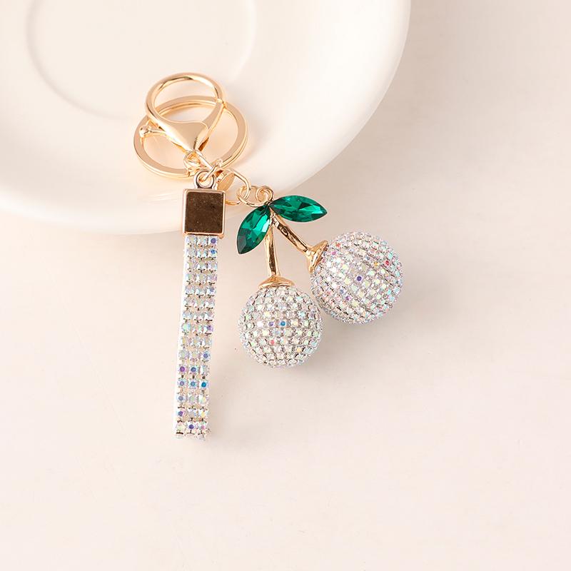 2025 New Cherry KeyChain Claw Chain Craft Full Crystal Rhinestone Women's Luxury Bags Pendant Souvenir Gifts for Family Friend