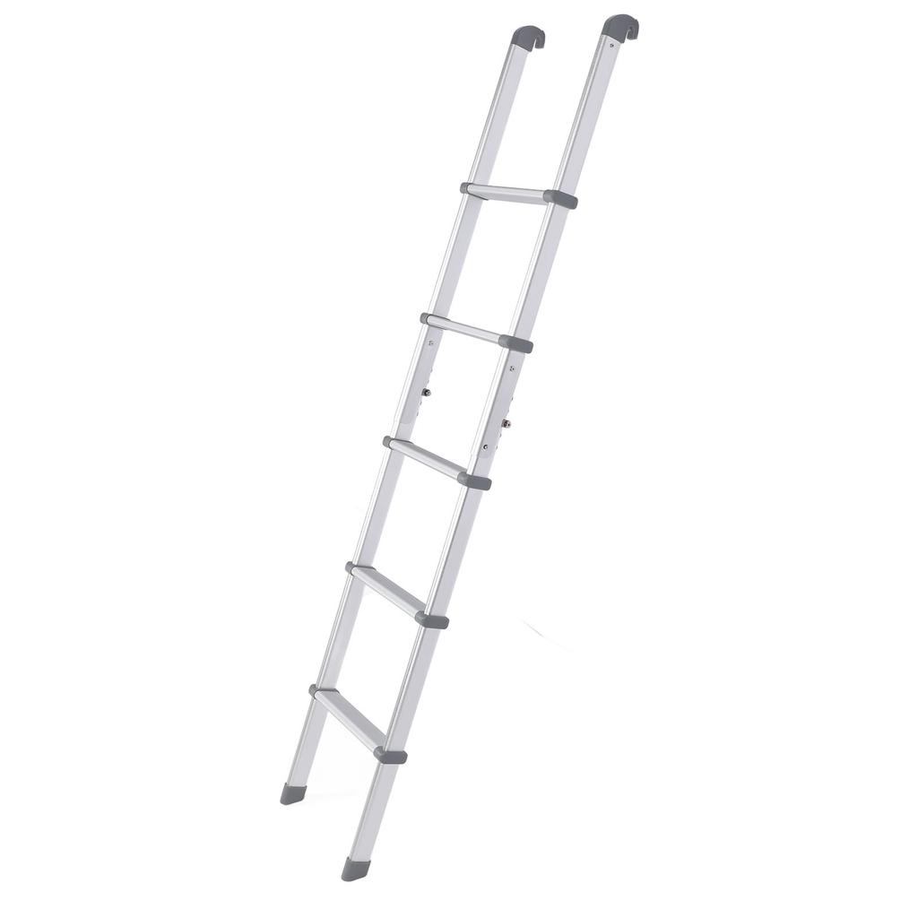 59.4in RV Bunk Bed Ladder Foldable Anti Slip Aluminium Alloy 5 Step Bunk Ladder for Motorhome Trailer Caravan
