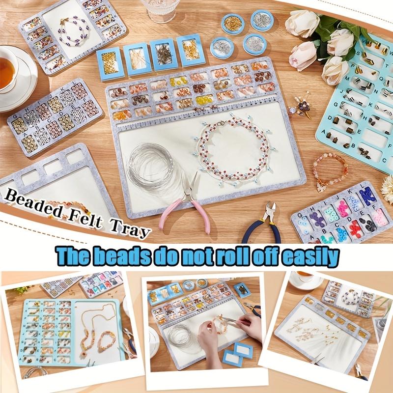 Bead Mat, Soft and Perfectly Stable, Centimeter Scale, for Jewelry Making Beading Supplies