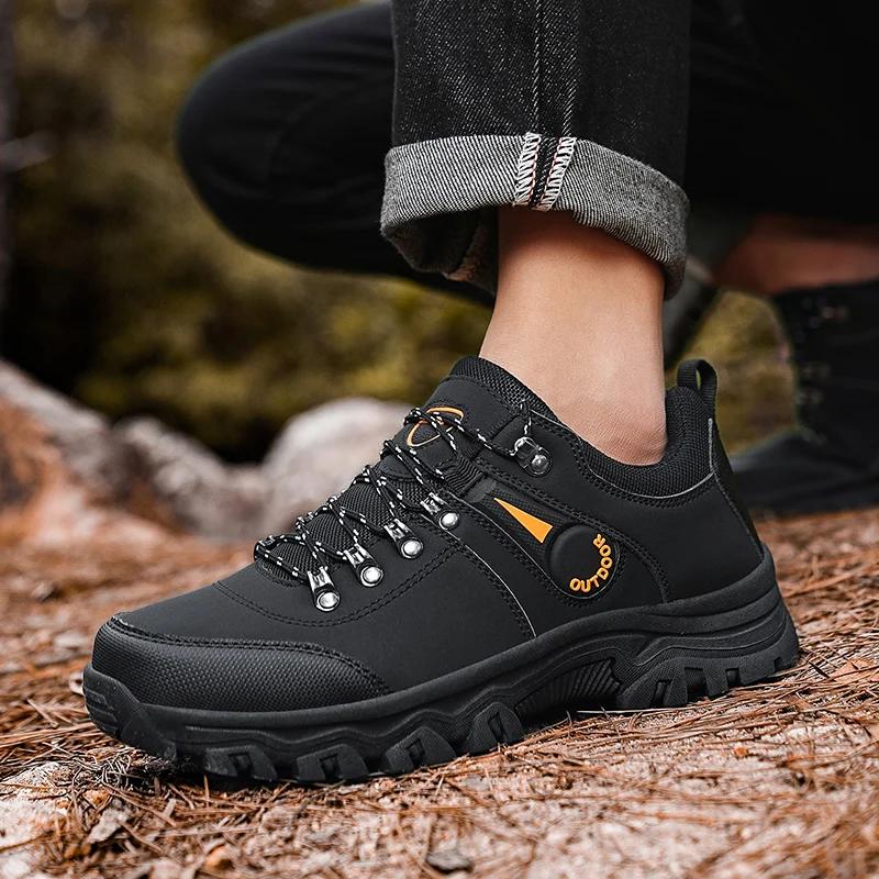 Fashion Men's Mountaineering Shoes Casual Comfortable Travel Hiking Outdoor Running Shoes Student Lace Up Walking Sneakers Zapatillas