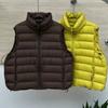Rib Down Cotton Vest Women's Short Autumn and Winter New Loose Stand-up Collar Casual Vest Jacket