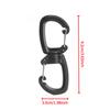 Outdoor Multi-Function Double Hook Hanger Set of 2 | Convenient Keychain, 360° Rotating Figure-8 Hook, Double Clip Quick Buckle.