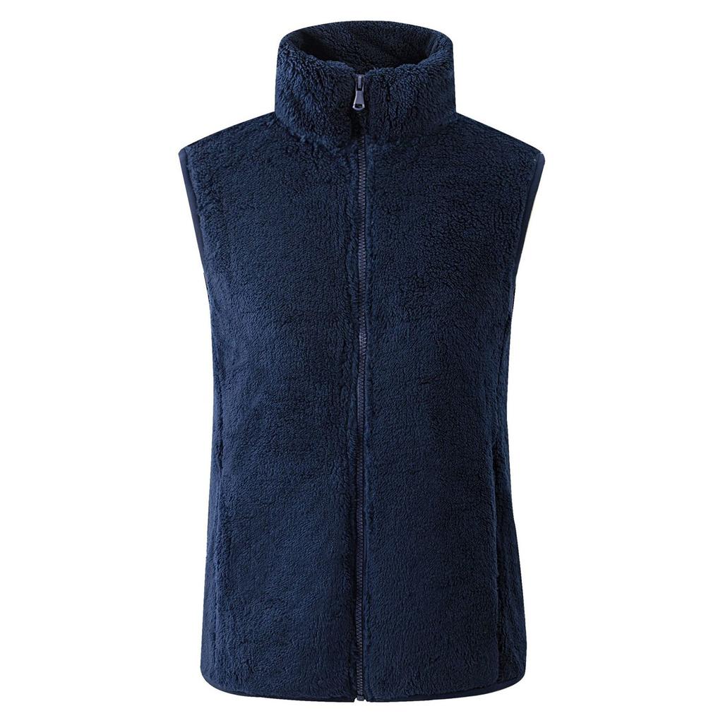 Dame-vest/vinter-vest i fleece-vest, fleece-vest, klips fortykket vest