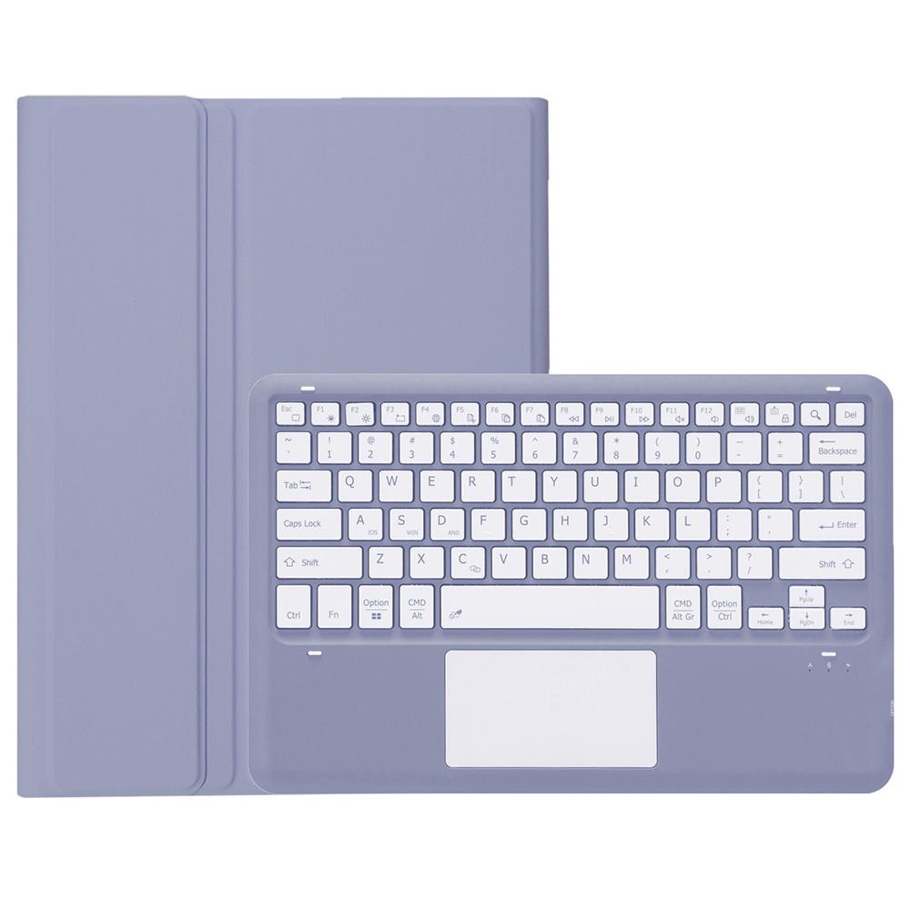 

A0N8-A For Xiaomi Pad 6 Max 14 Leather Tablet Case+Bluetooth-compatible Keyboard with Touchpad Purple