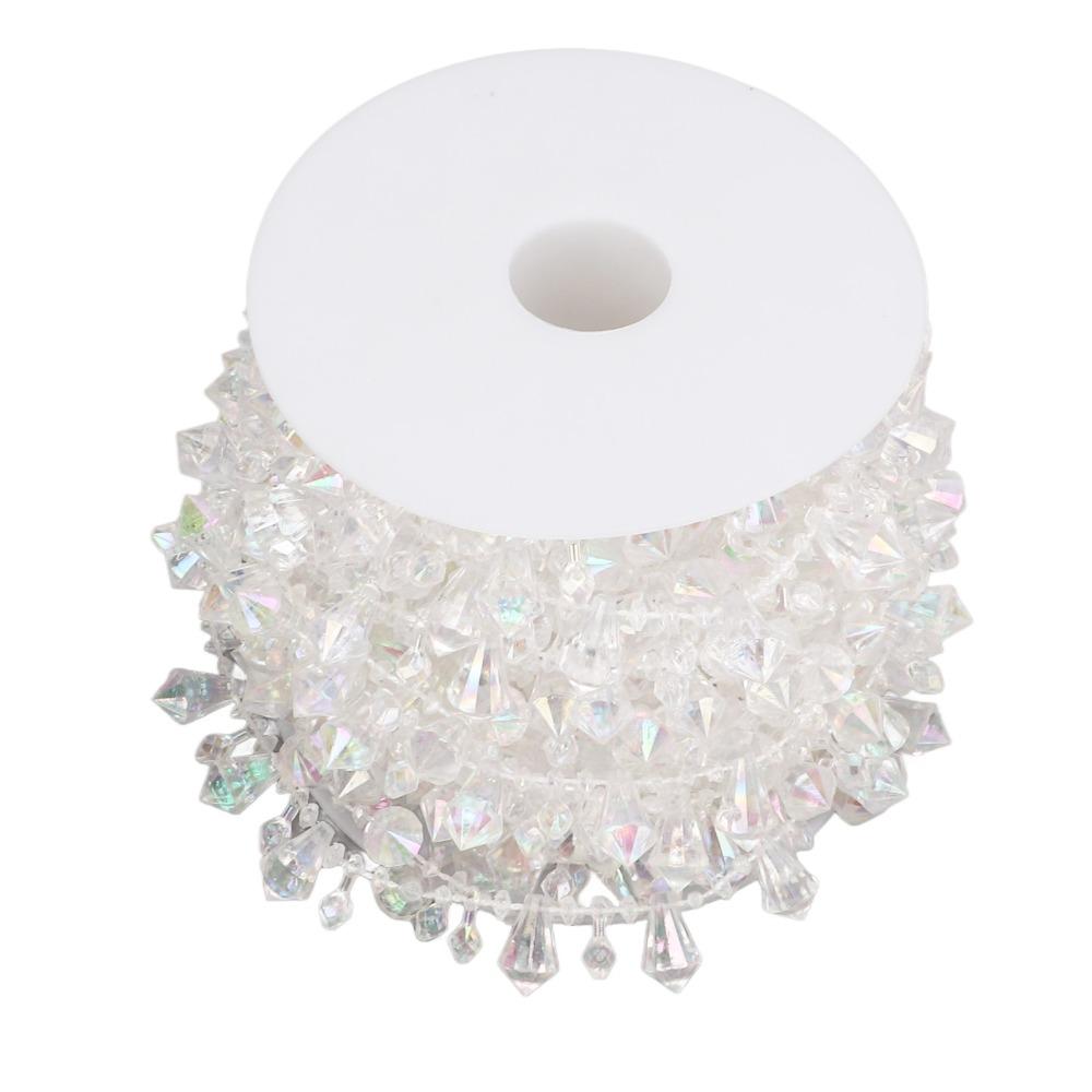 1pcs Diamond-Shaped Crystal Beads Chain Adjustable Length Acrylic Beads Chain Sewing Craft