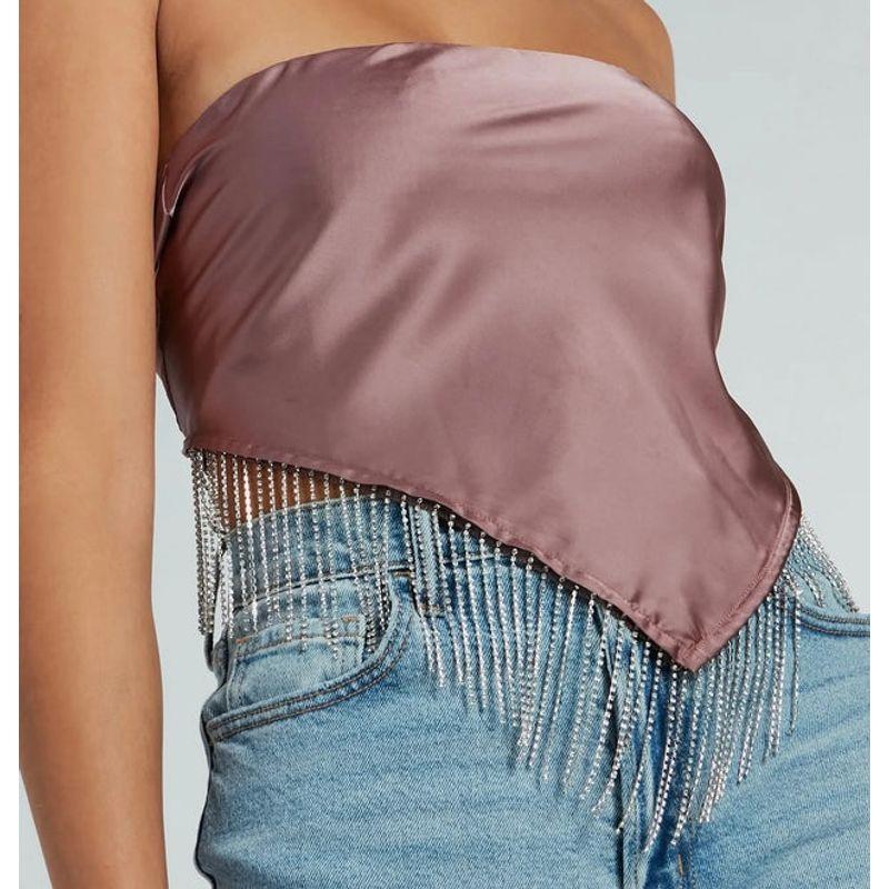 

Экспорт Бренд Single Love Нагрудная повязка Элегантный Сексуальный Сексуальный Модный Наряд с открытым животом Шнуровка Встроенные бриллианты Чистое желание Сценическое нижнее белье Блузка Figure color tassel XL