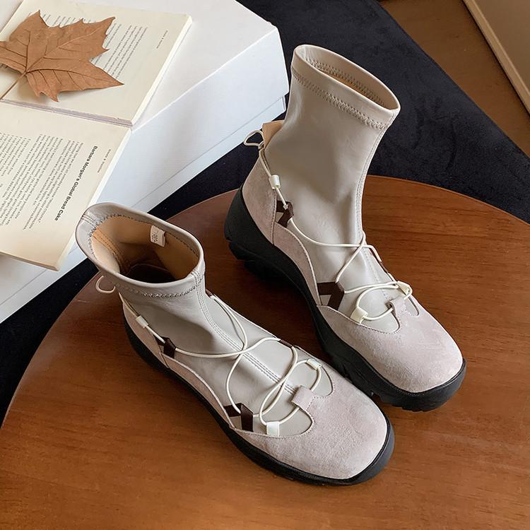 New comfortable design sense niche casual functional style ballet shoes platform Mary Jane women's shoes sports short boots