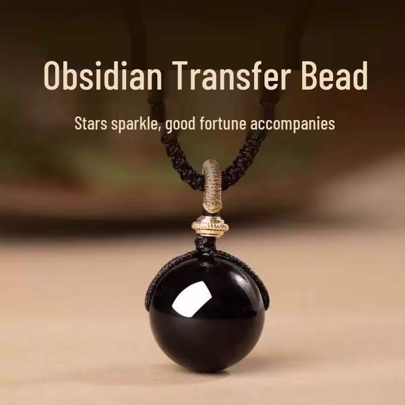 Natural Rainbow Obsidian Gold Round Pendant Necklace for Women