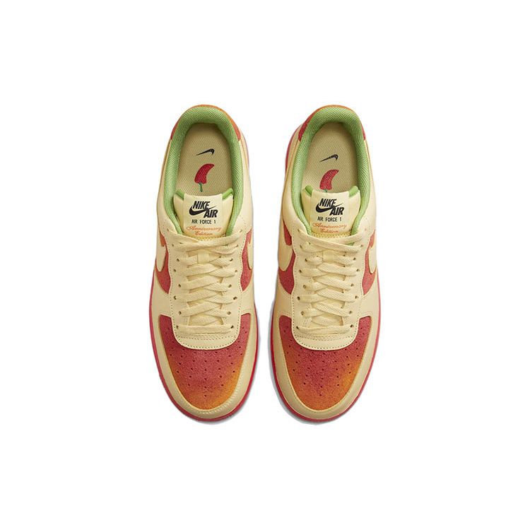 Nike Sneakers Unisex Air Force 1 07 Chili Pepper Tan Lemon-Wash University-Red DZ4493-700