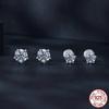 Heart Prong Moissanite kolczyki sztyfty laboratorium stworzyło diamentowe kolczyki powlekana platyną piękna biżuteria na prezent dla kobiet
