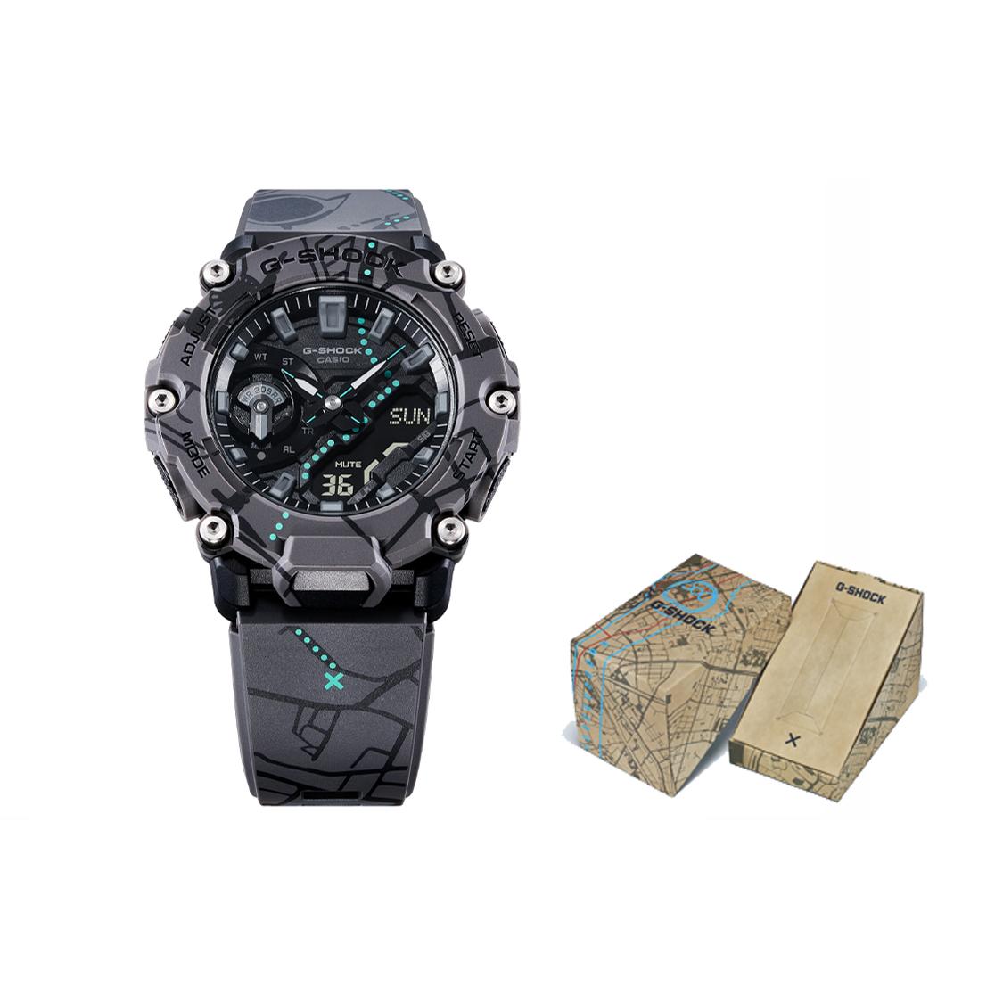 CASIO Men Liquid Crystal/Analog Dual Display Series Black Watch GA-2200SBY-8A GA-2200SBY-8A