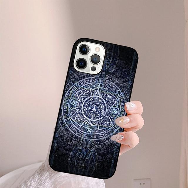 

Mayan Calendar Pattern Phone Case For iPhone 17 Air 13 12 14 15 16 Cover For Apple Pro Max Plus Coque iPhone 13pro max