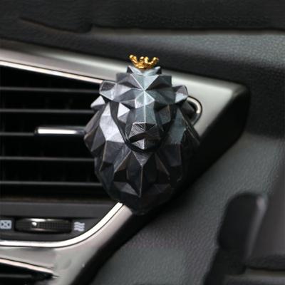 Difuzér do auta Lion & Wolf 3D geometrická zvířecí hlava Aromaterapie omítka Difuzor Kámen Vývod vzduchu Závěsný Ornament
