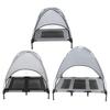 Elevated Pet Cot with Canopy Oxford Cloth Raised Pet Cooling Bed Portable Dog Tent Outside Scratch R