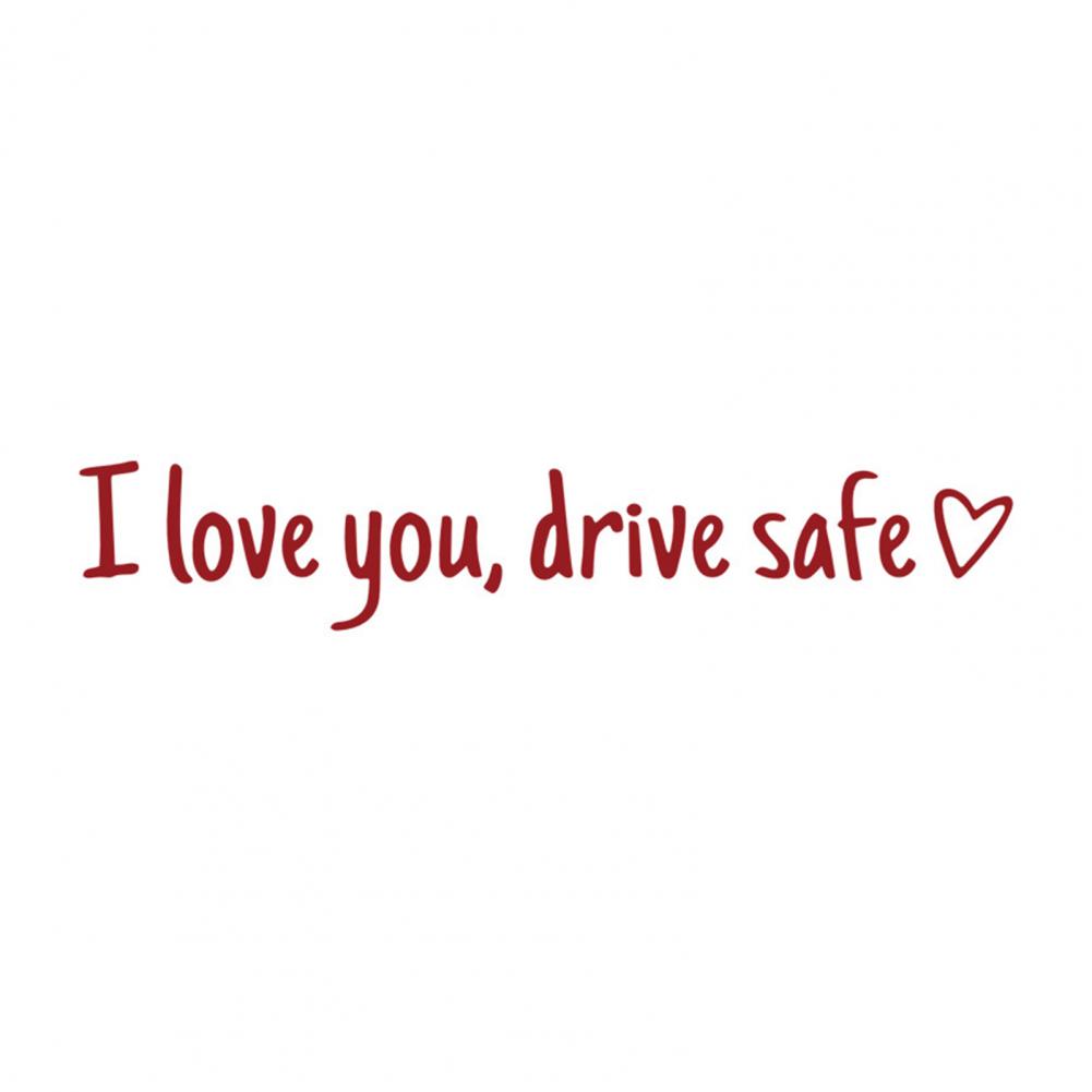 I Love You Drive Safe Stickers Rear View Mirror Vinyl Decal for Women Waterproof Decorative Car Sticker Car Decal Accessories