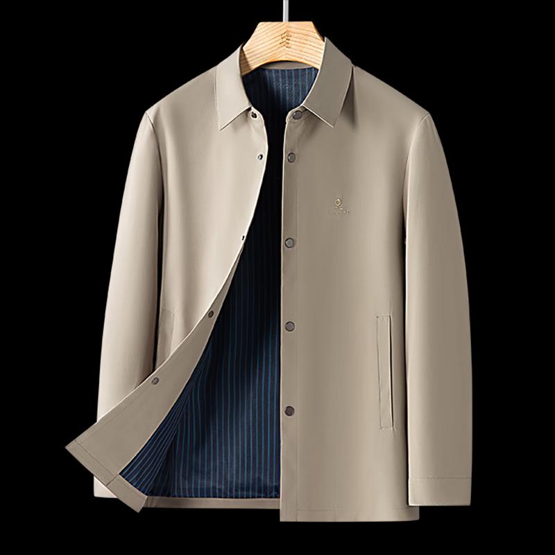 MONTAGUT Men's Snap-Button Lapel Jacket