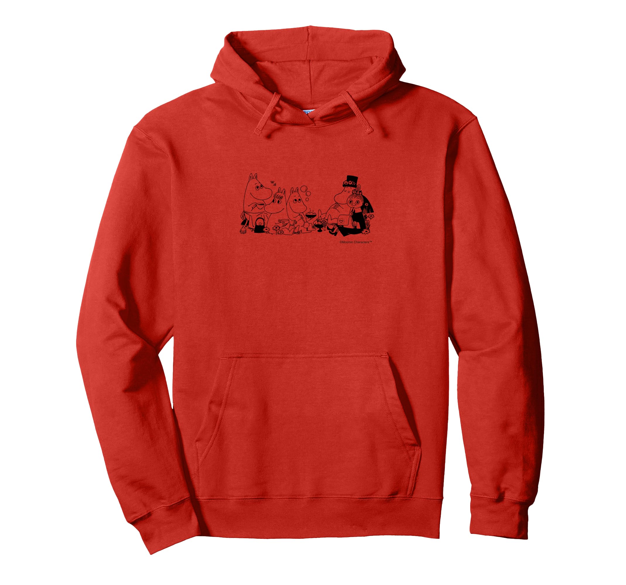 

Moomin Friends Picnic Popular Design Line Art Hoodie