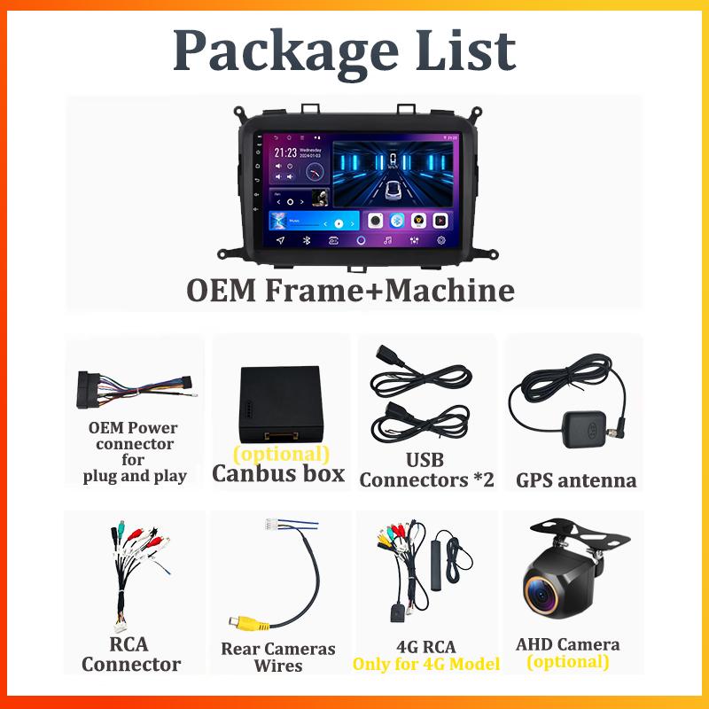 Android 14 For Kia Carens RP 3l 2013-2019 Car Multimedia Video Player Stereo Head Unit Intelligent Car Systems GPS Navigation