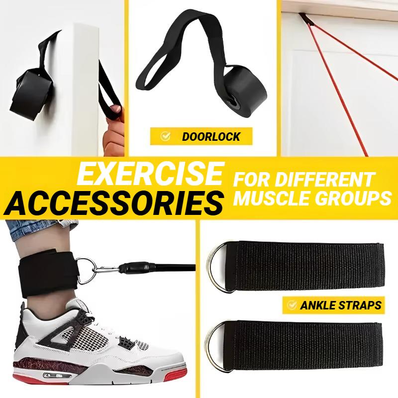 11Pcs/Set Pull Rope Resistance Bands Portable Fitness Equipment Ankle Strap Chest Expander Elastic Exercise Band
