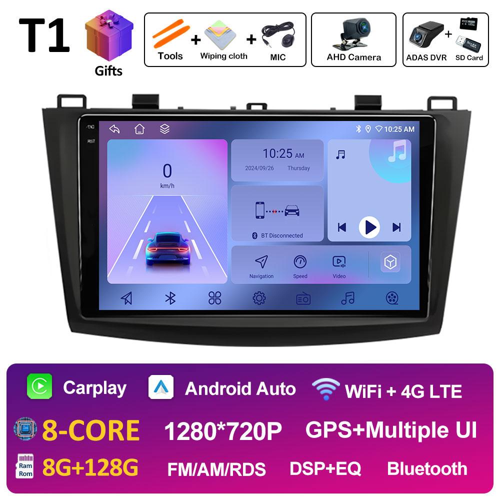 Player Multimedia Pentru Mazda 3 2009 2010 2011 2012 2013 Android Auto Ventilator de Răcire DSP Stereo Carplay Wireless Ecran QLED IPS WIFI