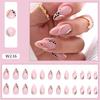 Almond French Press on Nail Long Lasting Waterproof Nail Sturdy Material Matching with Circles and Necklaces