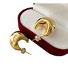 Crescent Moon Stud Earrings: High-End Minimalist Style, European & American Fashion, Trendy & Unique Design