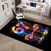 67 Six Seven Fashionable Fun Printed Colorful Dripping Paint Chair Mat Office Carpet for Home Decor, Sofa Rug, Desk Pad Gift for Any Room