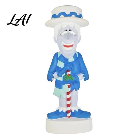 Classic Holiday Cartoon Characters Christmas LED Lighted Blow Molded Decoration Retro Character Porch Display Figure for Outdoor Yard Lawn,