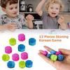 12 bucăți Joc coreean de lapidare Joc tradițional coreean Joc de piatră Gonggi Grabbing Family Fun Str G7U3