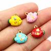 2-4pcs Enamel Stainless Steel Flower Coral Fish Charms Pendant DIY Jewelry Making Accessories Findings for Necklace Earrings