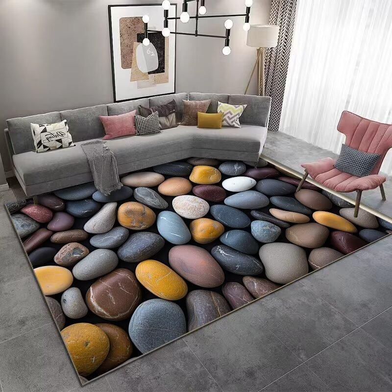 Europa Stil Kopfsteinpflaster Farbe Teppich Wohnzimmer Sofa Schlafzimmer Bettseite Arbeitszimmer Küche Eingangstür Läufer Rutschfest Modernes Dekor Matte