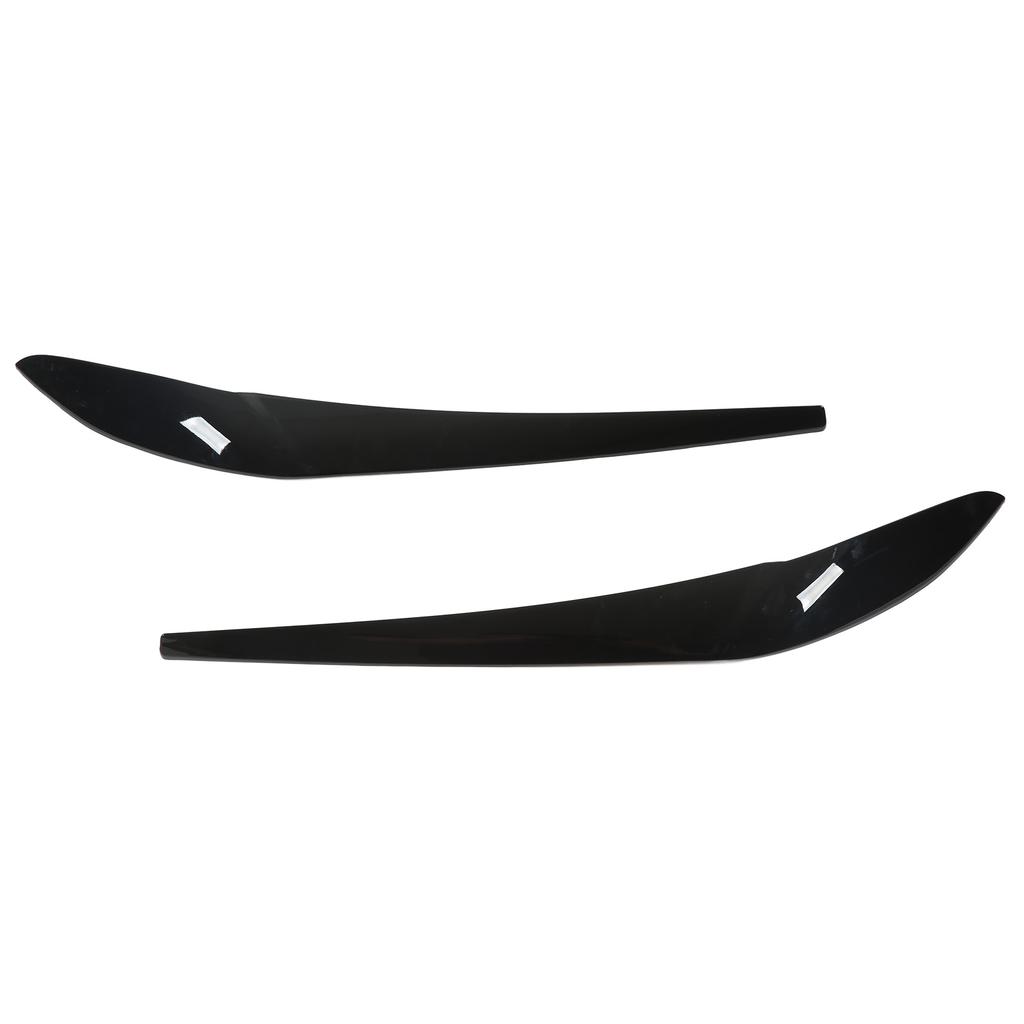 2pcs Headlight Eyebrow Gloss Black Left Right Decorative Replacement for X3 F25 X4 F26 2014‑2018