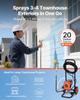 Stand Airless Paint Sprayer, 900W, 3300PSI High Pressure Airless Sprayer with Cart, Cleaning Brush, Hose, Extension Rod, Nozzles, Electric Spray Paint