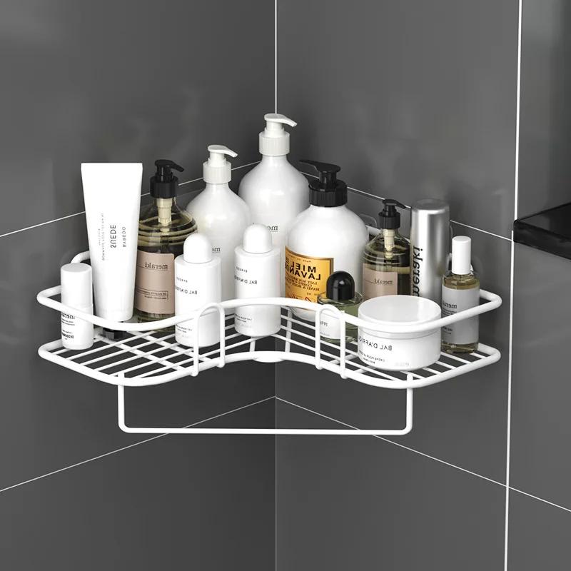 Bathroom Shelf Shower Shelves Shampoo Holder Cosmetic Rack Basket Corner Wall Mounted Kitchen Storage Accessories Home Organizer