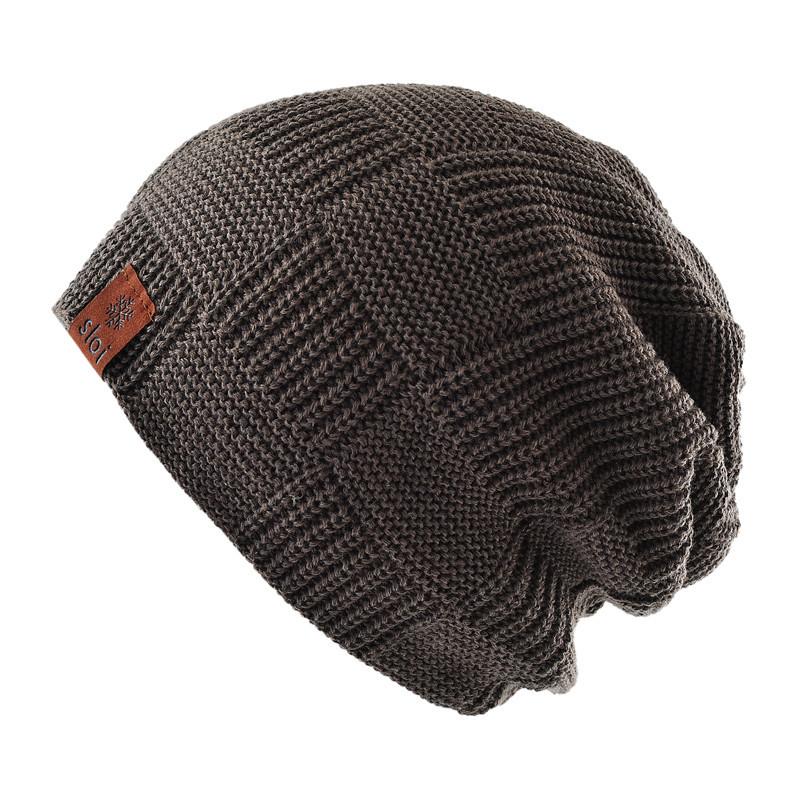 Hat Men s Wool Hat Winter Fleece Warm Knitted Hat Men s Ear Protection Cycling Thickened Baotou Hat Men s One size fits all серый