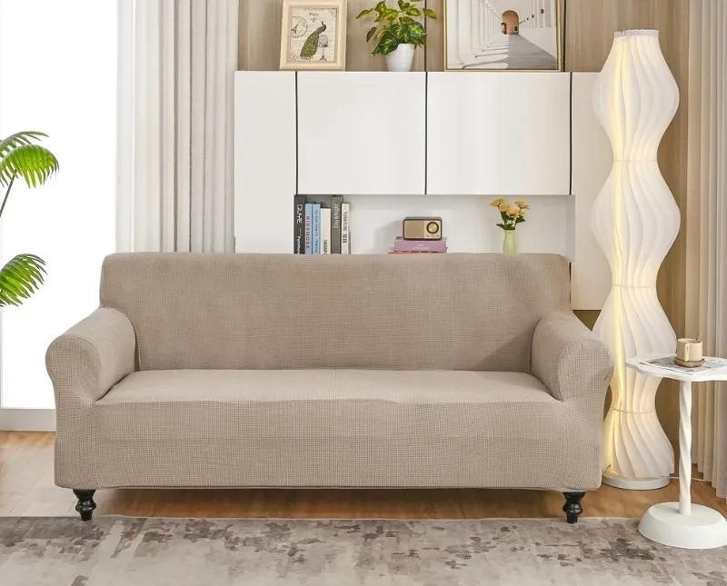 Waterproof Elastic Sofa Cover for Living Room Thick Armchair Cover Sofa Covers Stainproof Couch Slipcover for Home 1/2/3/4 Seat