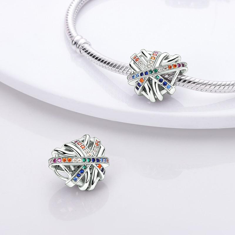 Heart Shape Copper Family Lover Affection Pendant Charm Beads Fit Original Fashion Bracelet Diy Jewelry For Women