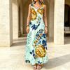 Women's Sleeveless Maxi Dress,Lightweight Flowy A-Line Fresh Style,Versatile for Summer Casual,Daily Commute & Girls' Day Out