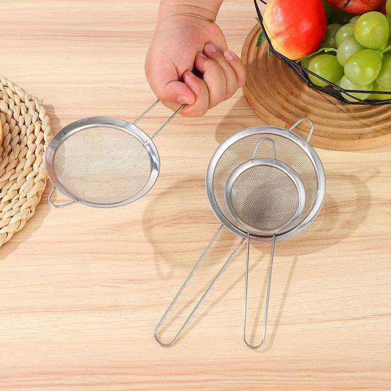 Stainless Steel Slotted Spoon and Sieve for Soy Milk, Juice, Medicine, and Flour