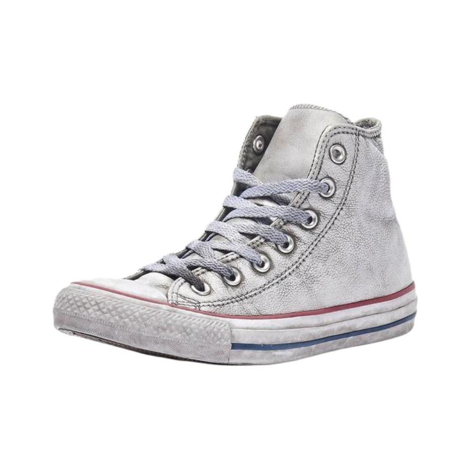 Converse Ctas Hi Vintage Versatile Comfortable High-Top Canvas Shoes Women Sneakers Gray 158576C
