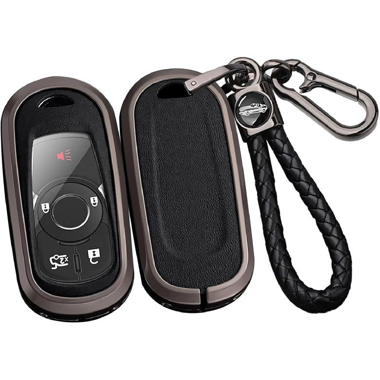 

SANRILY PU Leather 4/5/6 Button Key Fob Cover Fit for Buick Envista 2024 Invista ST Enclave Encore GX Envision Lacrosse Regal Tourx Keyless with чёрный