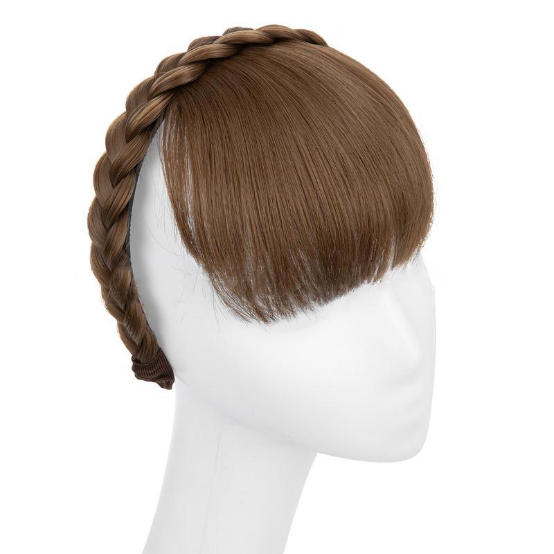 Ladies Wigs Bangs Headbands One-piece Covering White Invisible Seamless Wig Piece Top of the Head Reissue