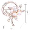Elegant Pearl Rhinestone Brooch for Ladies' Evening Dress and Corsage