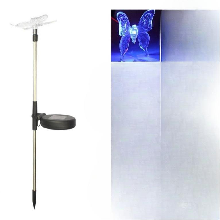 1Pc Solar Lawn Light Butterfly Dragonfly Bird Colorful Led Decorative Lighting Floor Light D