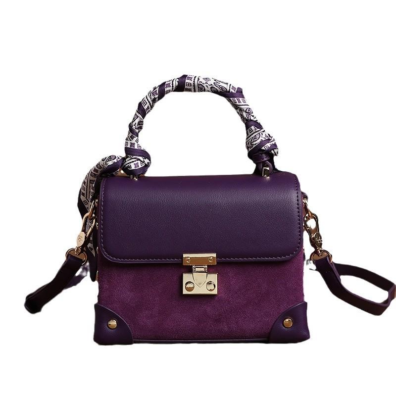 Women's Luxury Purple Crossbody Handbag - Elegant Commuter Style