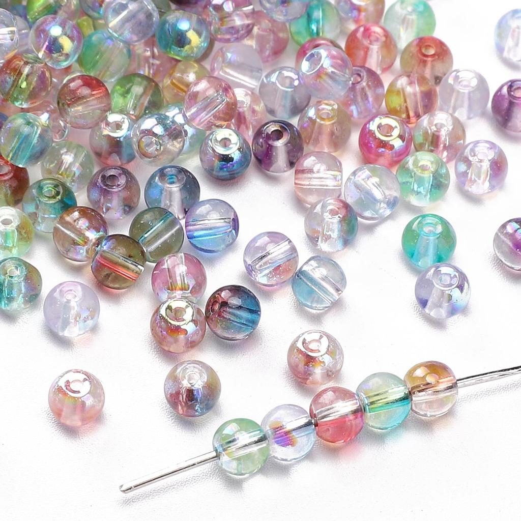 Skleněné české kulaté korálky Pokročilý gradientní barva Semínkové distanční korálky Pro výrobu šperků Příslušenství