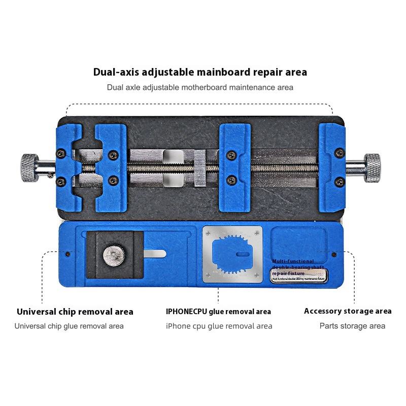 TE-188 Double-slot Maintenance Fixture for Phone IC Chip BGA PCB Repair Glue Removal Clamp Motherboard Jig Holder